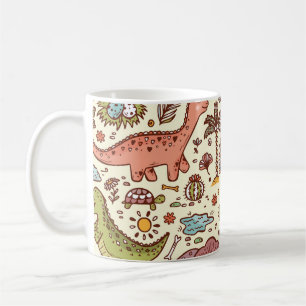 Mug Cute Cartoon Dinosaur Motif Vintage