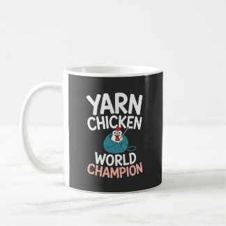 Mug Cute Cartoon Yarn Chicken Champion du Monde 