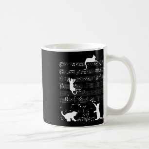 Mug Cute Cat Kitty Playing Music Note Clef