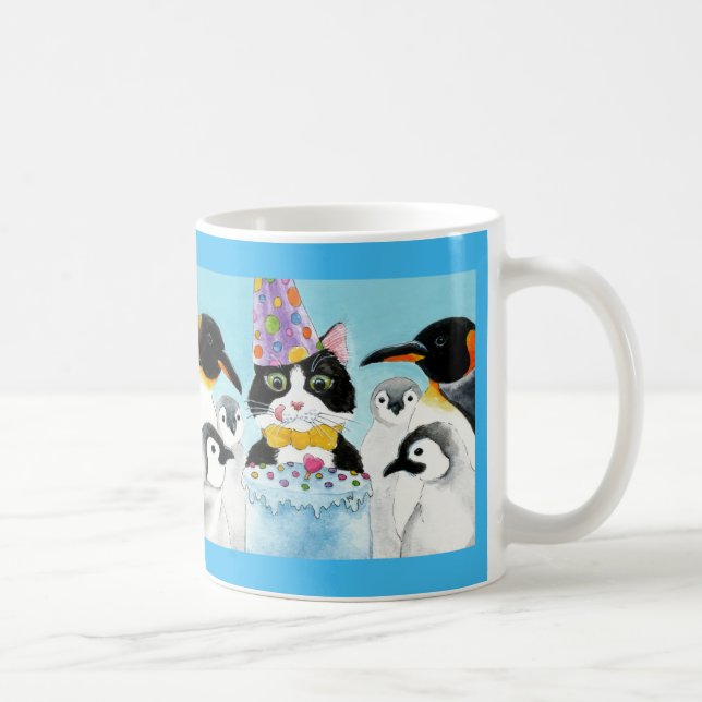 Mug Cute cat penguin birthday (Droite)