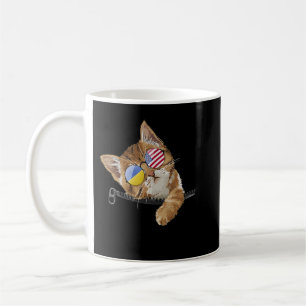 Mug Cute Chat Kitten drapeau ukrainien américain Lunet