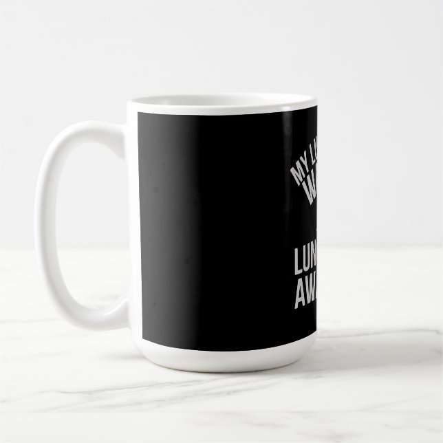 Mug Cute Chat Lung Cancer Guerrier Montrez Votre Force (Gauche)