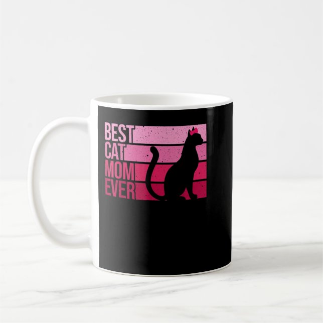 Mug Cute Chat Maman Art Pour Femmes Fille Chat Animaux (Gauche)