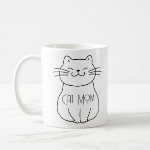 Mug Cute Chat Maman Smiling Chat Cartoon