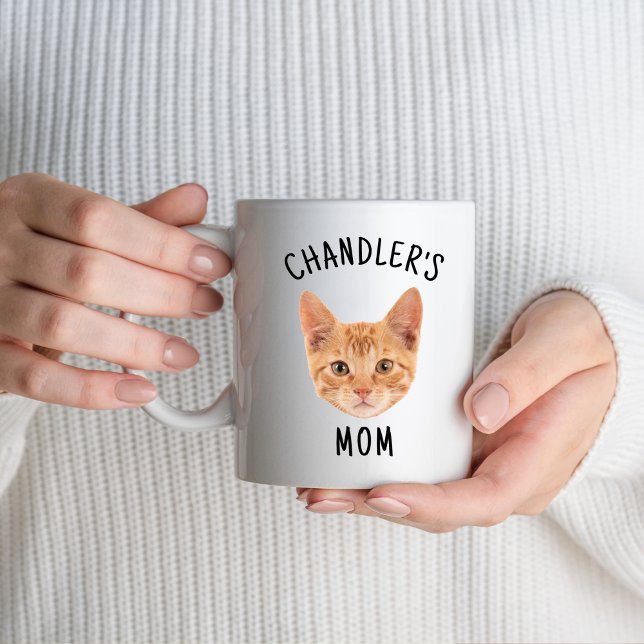 Mug Cute Chat Nom du visage Chat Maman Papa Aimants Pr (Créateur téléchargé)