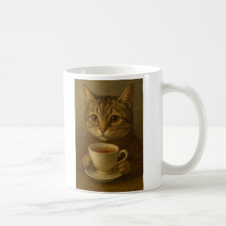 Mug Cute chaton boit du thé avec vous.