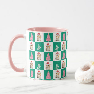 Mug Cute chaton chaton Père Noël Joyeuse fête des arbr
