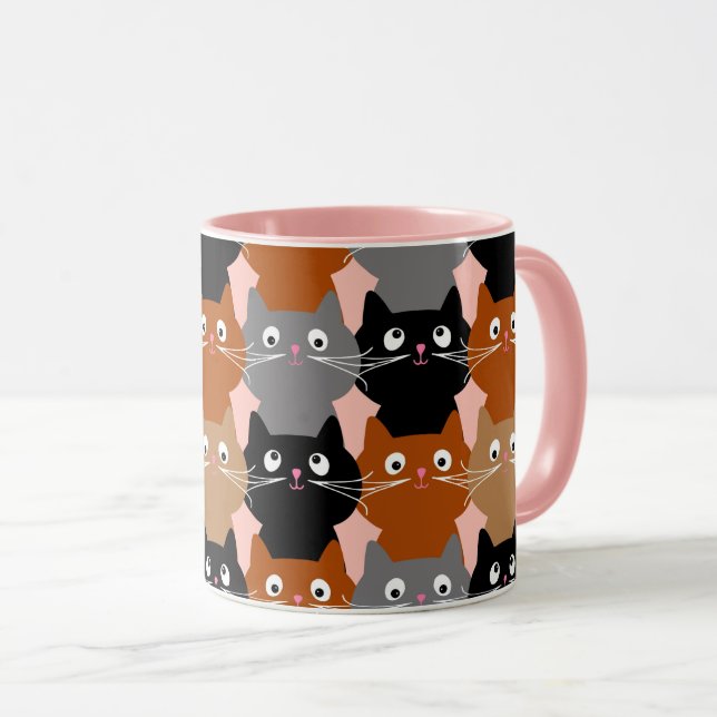 Mug Cute Chats Motif Adorable Feline Kittens Café (Devant droit)