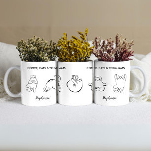 Mug Cute Chats Personnalisés Yoga Mats