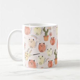 Mug Cute chats sans couture motif