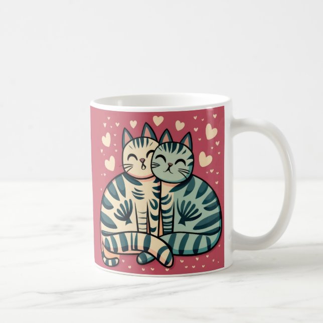 Mug Cute chats Valentine (Droite)