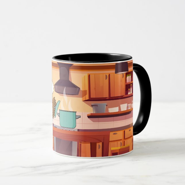 Mug Cute Chef Owl Cuisine en cuisine (Devant droit)