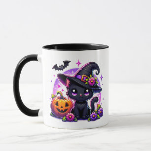 Mug Cute Chibi Happy Halloween Citrouille Personnalisé