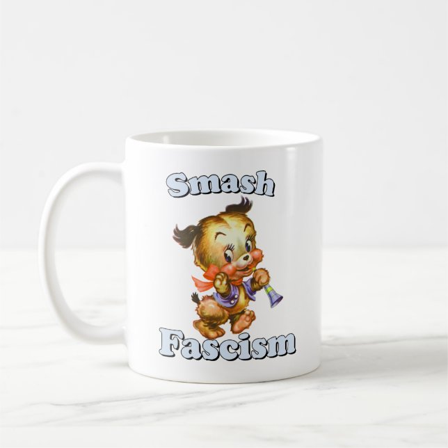 Mug Cute Chiot Rétro - Fascisme Smash (Gauche)