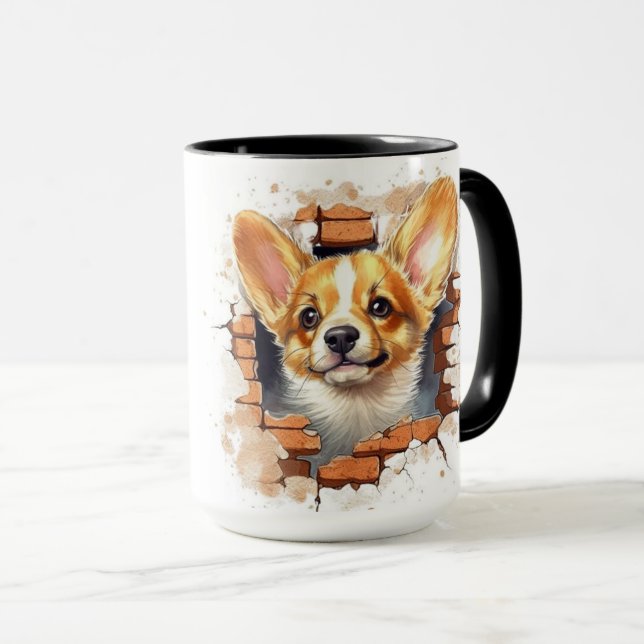 Mug Cute chipe de Corgi (Devant droit)