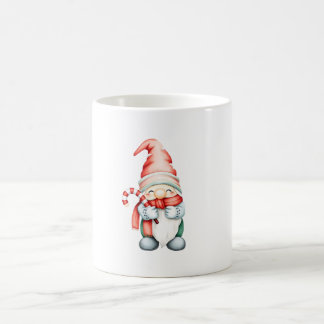 Mug Cute Christmas gnome holding a candy cane