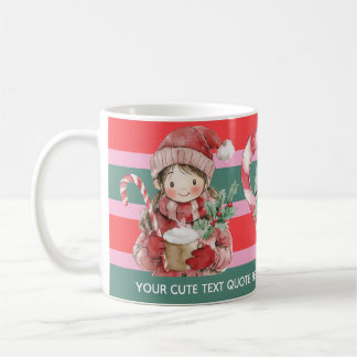 Mug Cute Christmas Peppermint Girl