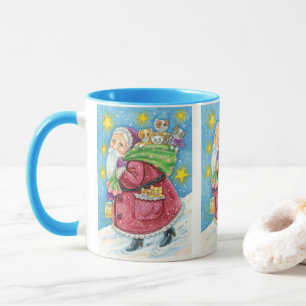 Mug Cute Christmas, Santa Claus with Kittens and Cats!