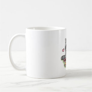 Mug Cute Chubby Raccoon Aime Manger De La Nourriture M