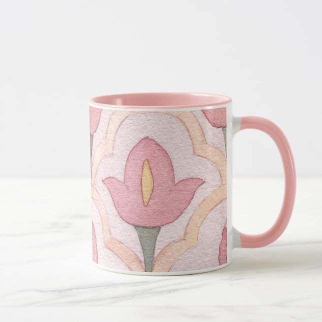 Mug Cute Classique Marocain avec tulipe Carrelage moti (Droite)