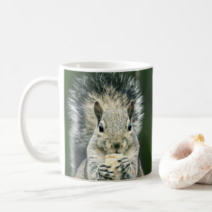 Mug Cute Close Up a Squirrel Snacking Wildlife Art