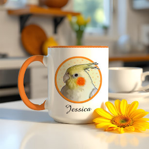 Mug Cute Cockatiel Animaux Animaux Amusants Portrait d