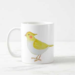 Mug Cute Cockatiel Cadeau Boudin blanc jaune