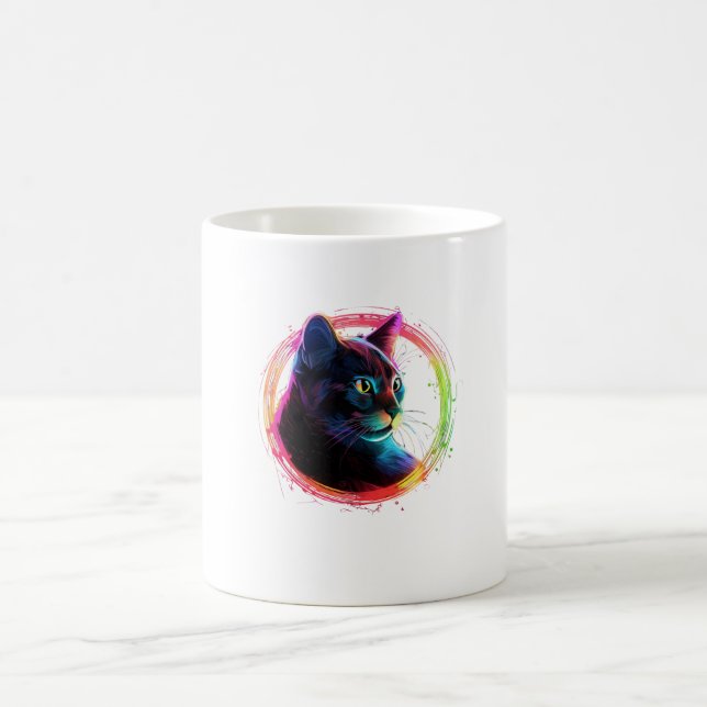 Mug cute color full cat design  (Centre)