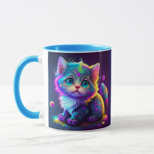Mug Cute Colorful Chat Artwork numérique-79827