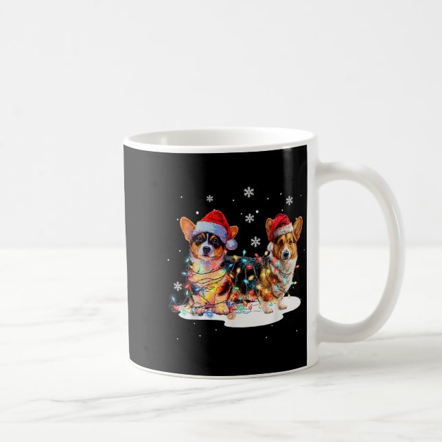 Mug Cute Corgi Dog Christmas Lights Xmas Holidays  (Droite)