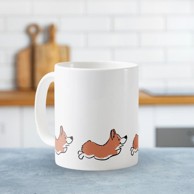 Mug Cute Corgi Simple Musique Personnalisée (Créateur téléchargé)