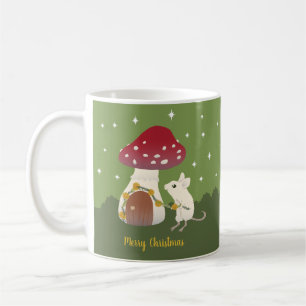 Mug Cute Cottagecore Souris Rouge Champagne Maison ver