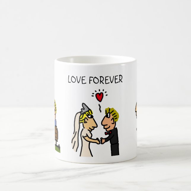 Mug Cute Couple Ensemble Pour Toujours Drôle Carton (Centre)