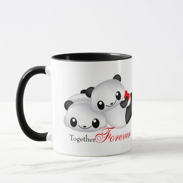 Mug Cute couple panda (Gauche)