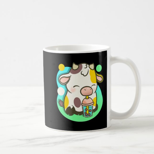 Mug Cute Cow Boba Tea Buble Tea Anime Kawaii (Droite)