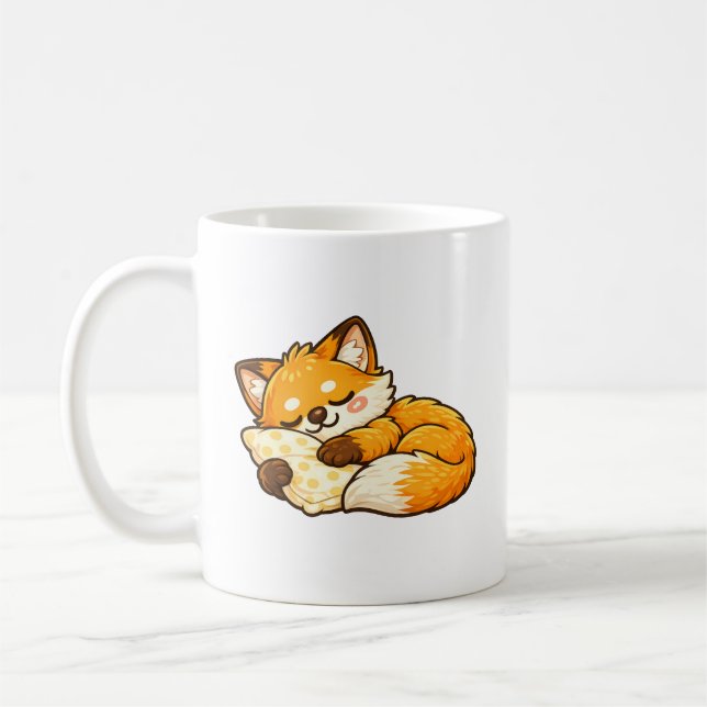Mug Cute Cozy Sleeping Fox (Gauche)