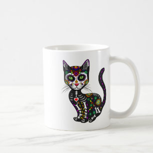 Mug Cute Crâne Sucre Mexicaine Chat Halloween Jour De