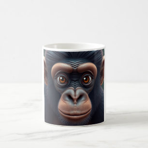 Mug Cute Crazy Funny Chimpanzé Anime Portrait