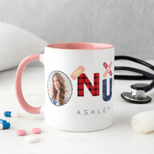Mug Cute Custom Christmas Nurse Gift 2 Photos Nom