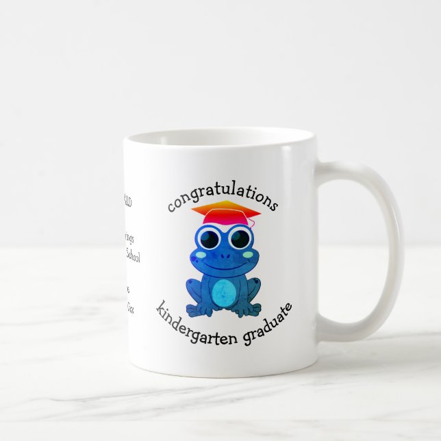 Mug Cute Custom Frog Kindergarten Graduation (Droite)