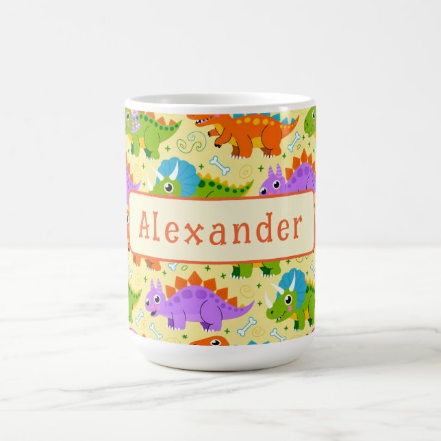 Mug Cute Customizable Dinsosaur Print (Centre)