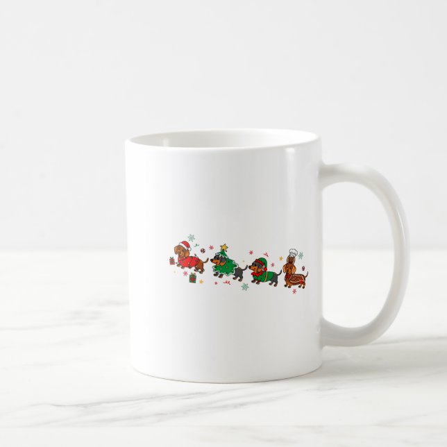 Mug Cute Dachshund Christmas Parade Christmas  (Droite)