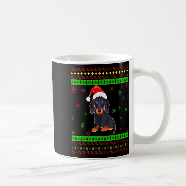 Mug Cute Dachshund Long Dog Mom Merry Xmas New Year  (Droite)