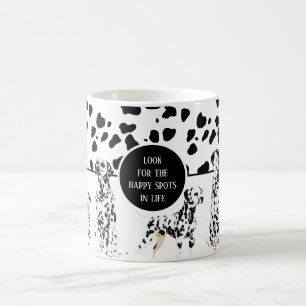 Mug Cute Dalmatiens Noir & Blanc Zones Joyeuses