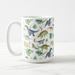 Mug Cute Dinosaures aquarelle vert motif enfants