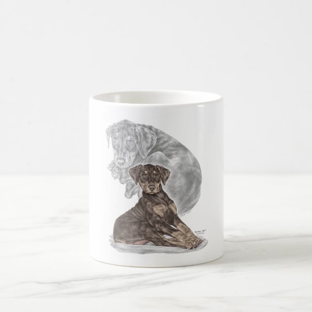 Mug Cute Doberman Pinscher Puppy (Centre)