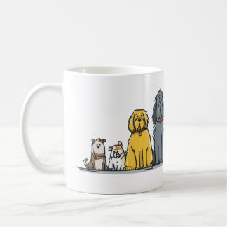 Mug Cute Dog Lineup Illustration - Diverse Puppy Squad