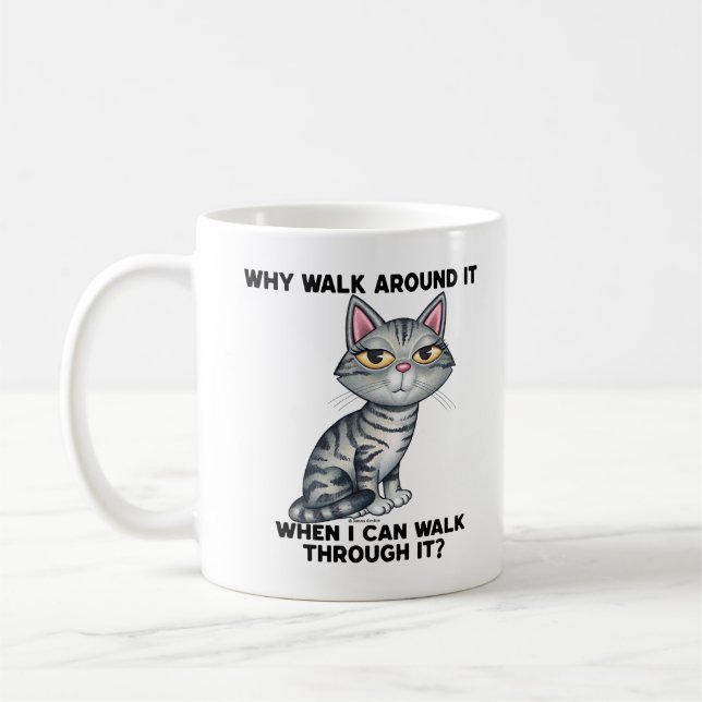 Mug Cute drôle Tabby Kitty Chat (Gauche)