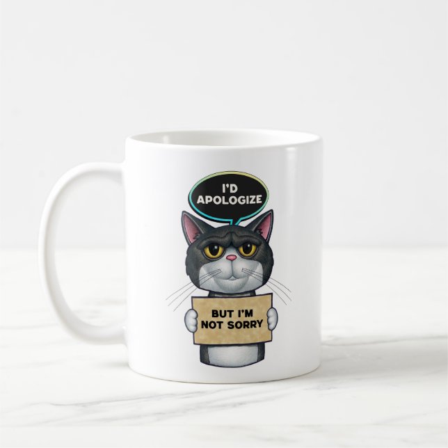 Mug Cute drôle Tuxedo Chat (Gauche)