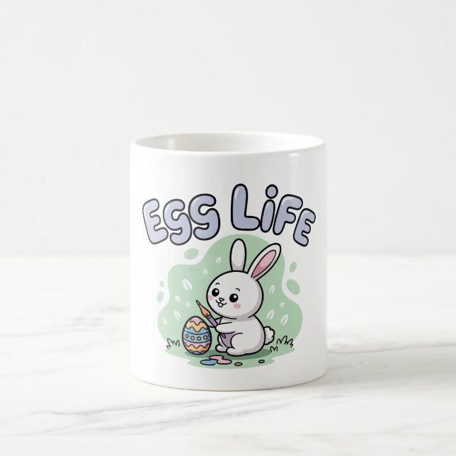 Mug Cute Easter Egg Life Bunny Artwork (Centre)